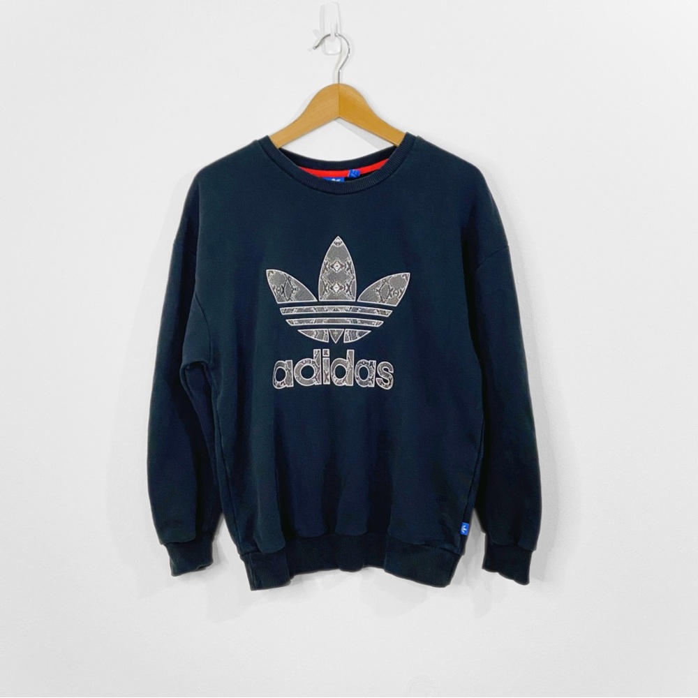 adidas | Black Crewneck w/ Snakeprint Logo